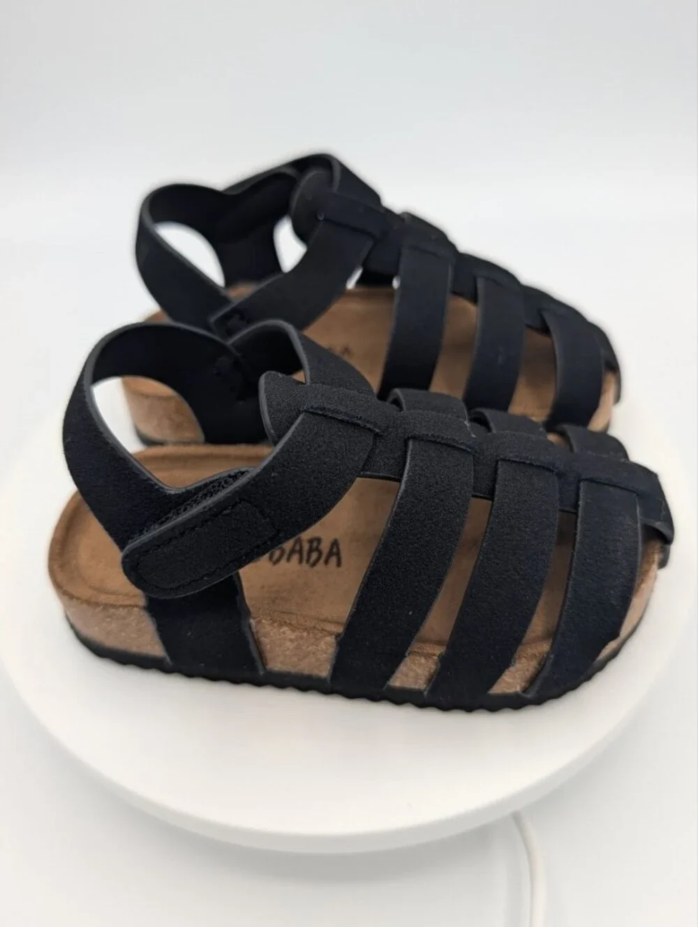 Toddler Black Strappy Fisherman Sandals (Size 6 / NWT)